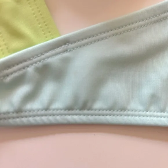 Anthropologie Solid & Striped Lilo Blue Green Color blocked Bikini top MEDIUM - Picture 10 of 11